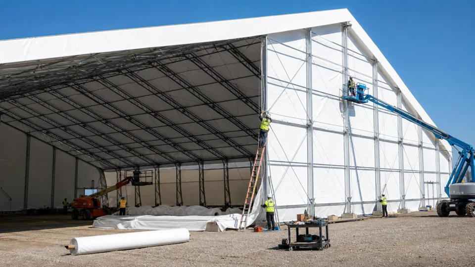 Установка торцевого покрытия — иллюстрация